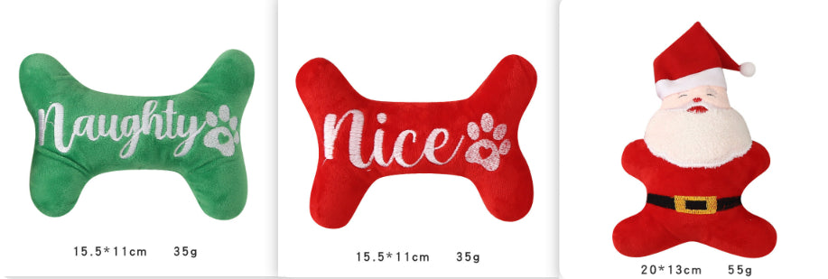 Gizlux naughty or nice Christmas squeaky dog toy - image 7