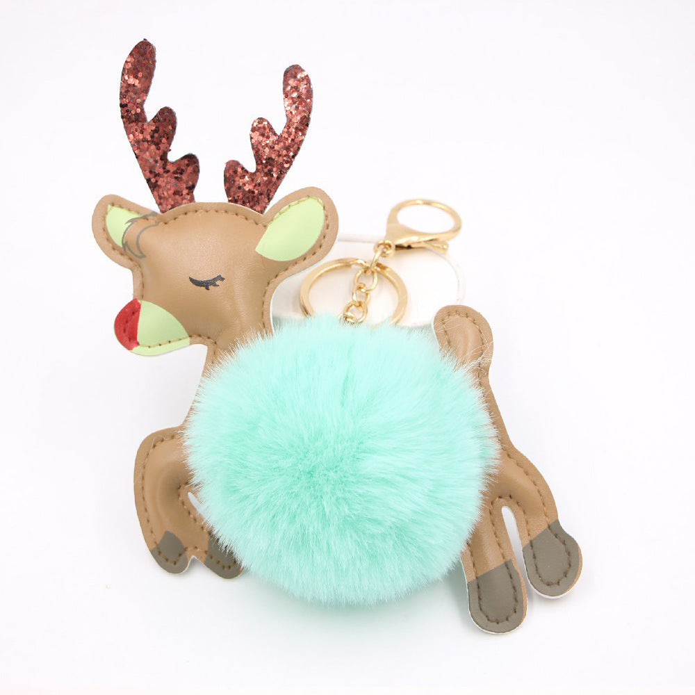 Gizlux reindeer pom-pom keychain bag charm - image 4