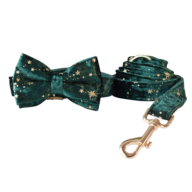 Gizlux Christmas star bow tie dog collar - image 1