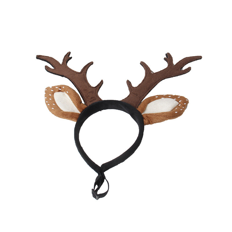 Gizlux plush reindeer antler pet headband - image 2