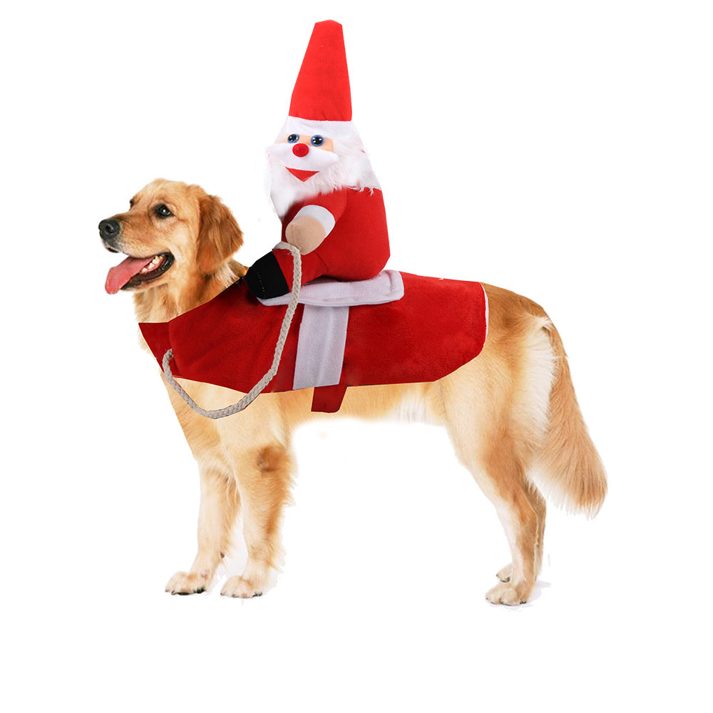 Gizlux cowboy and Santa rider dog costume - image 1