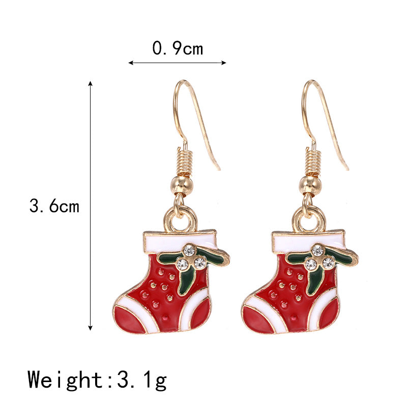 Gizlux Christmas enamel earrings - image 7
