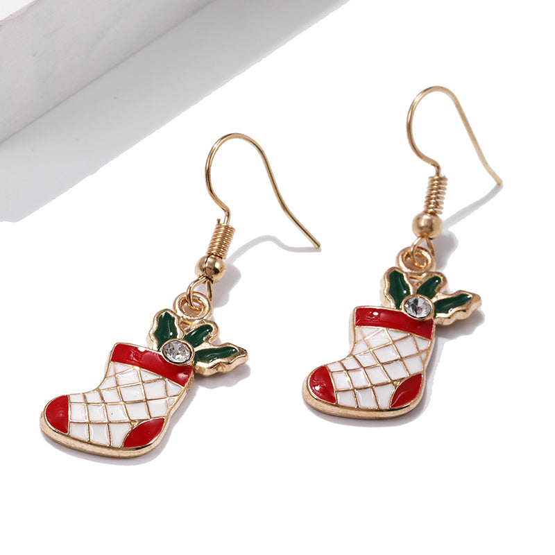 Gizlux Christmas enamel earrings - image 1