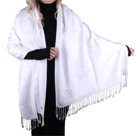 Gizlux jacquard pashmina-style shawl - image 4