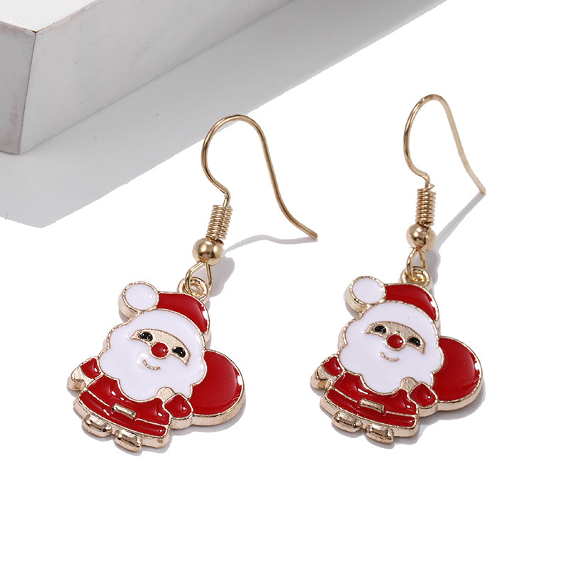 Gizlux Christmas enamel earrings - image 2