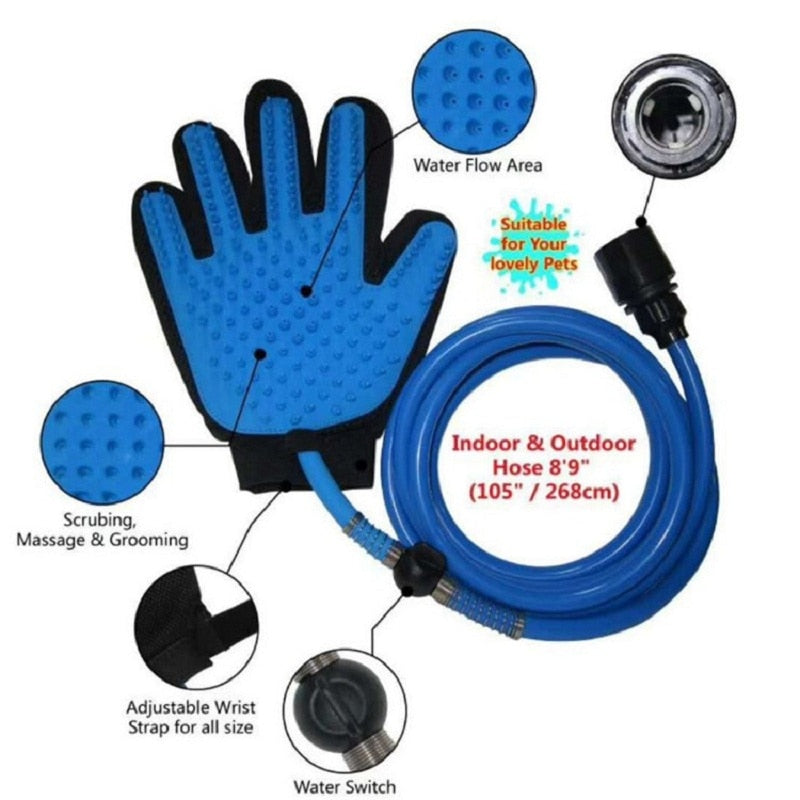 Gizlux Spritz pet bath glove sprayer with hose - image 4