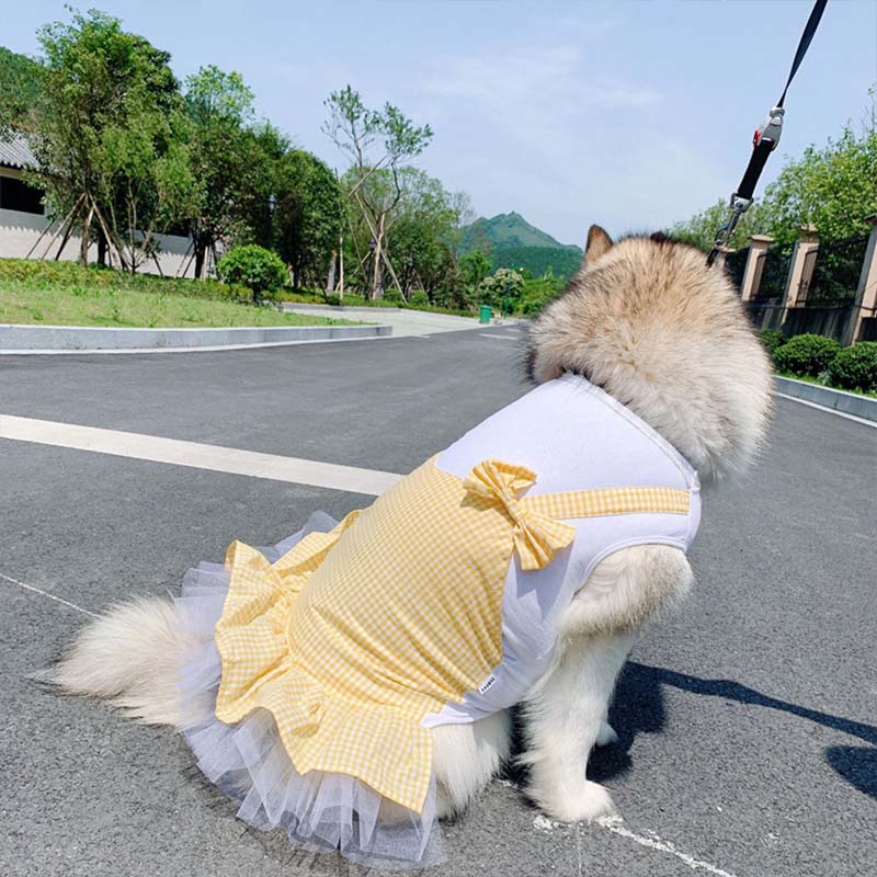 Gizlux princess plaid dog dress - image 3