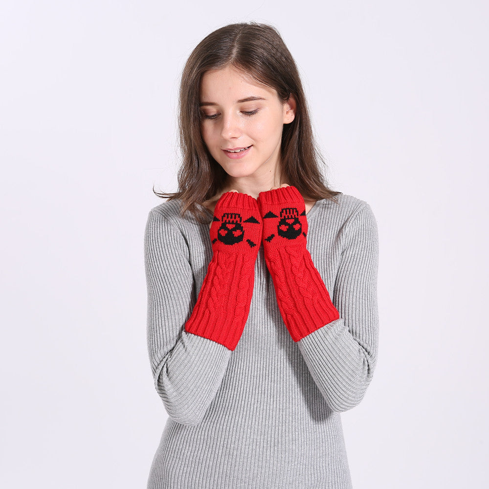 Gizlux cable-knit fingerless gloves - image 1