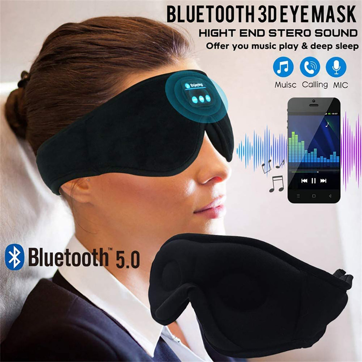 Gizlux Bluetooth sleep mask with built-in speakers - image 4