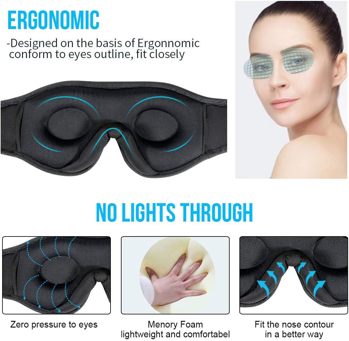 Gizlux Bluetooth sleep mask with built-in speakers - image 3