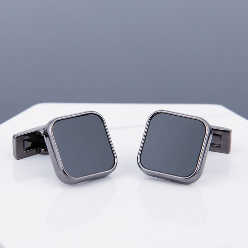 Gizlux black face cufflinks for men - image 2
