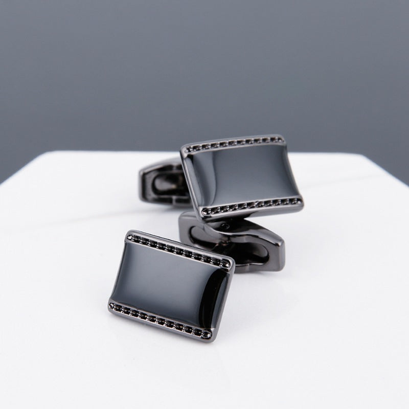 Gizlux black face cufflinks for men - image 6
