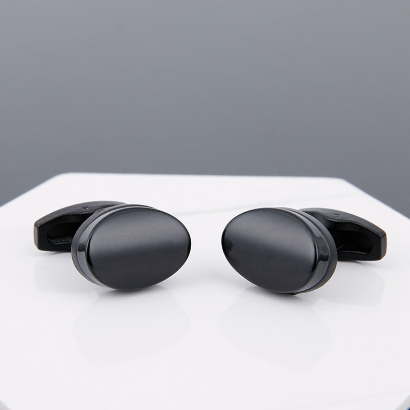 Gizlux black face cufflinks for men - image 3