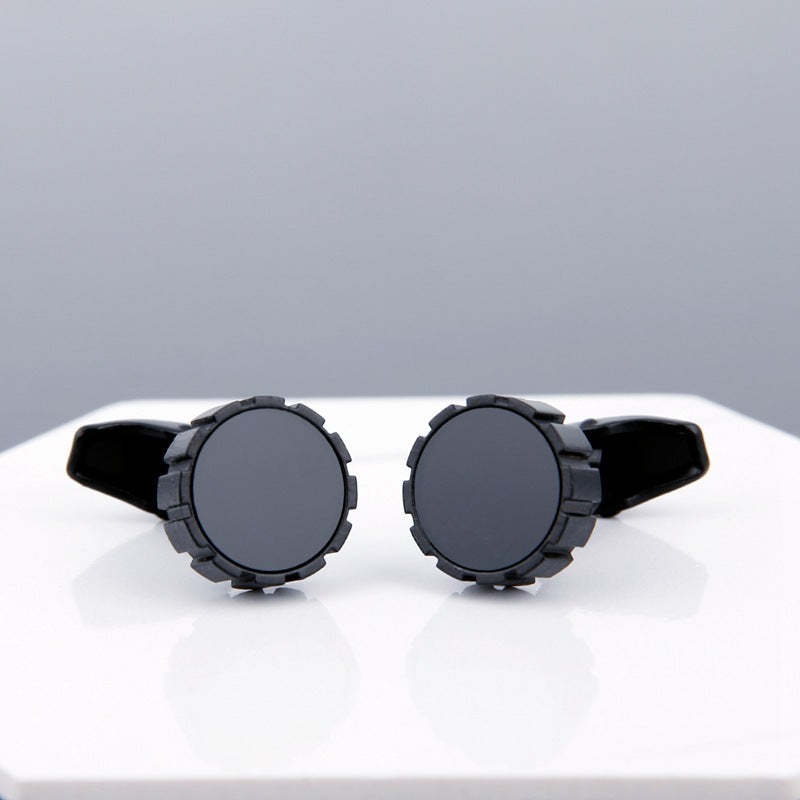 Gizlux black face cufflinks for men - image 4
