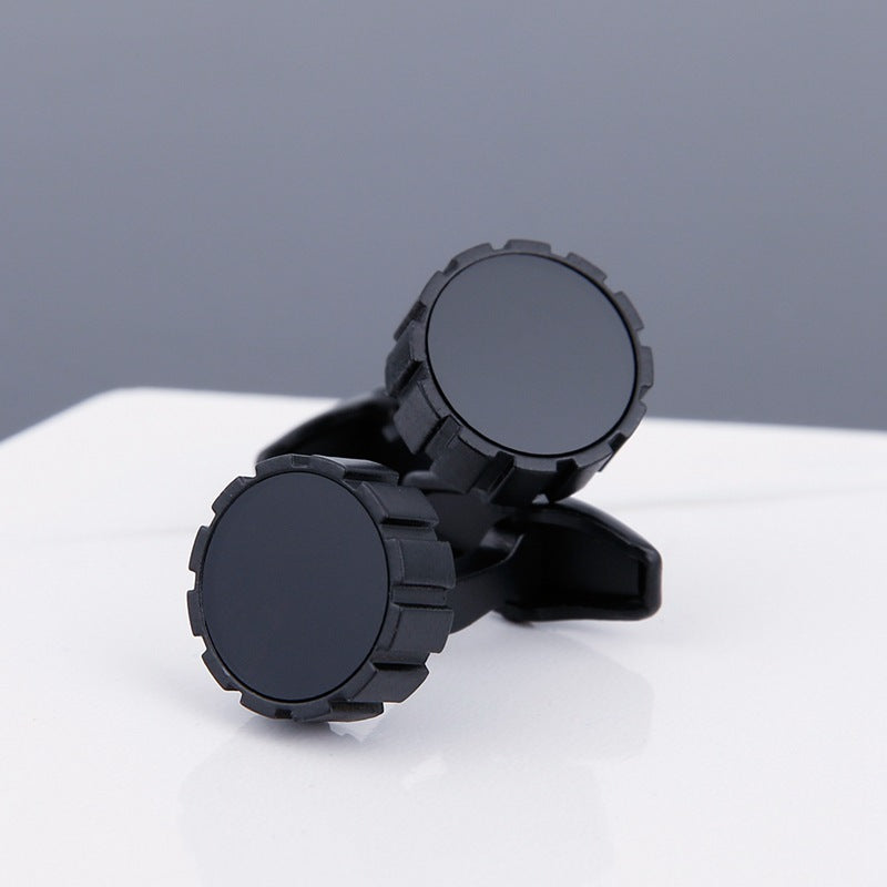 Gizlux black face cufflinks for men - image 5