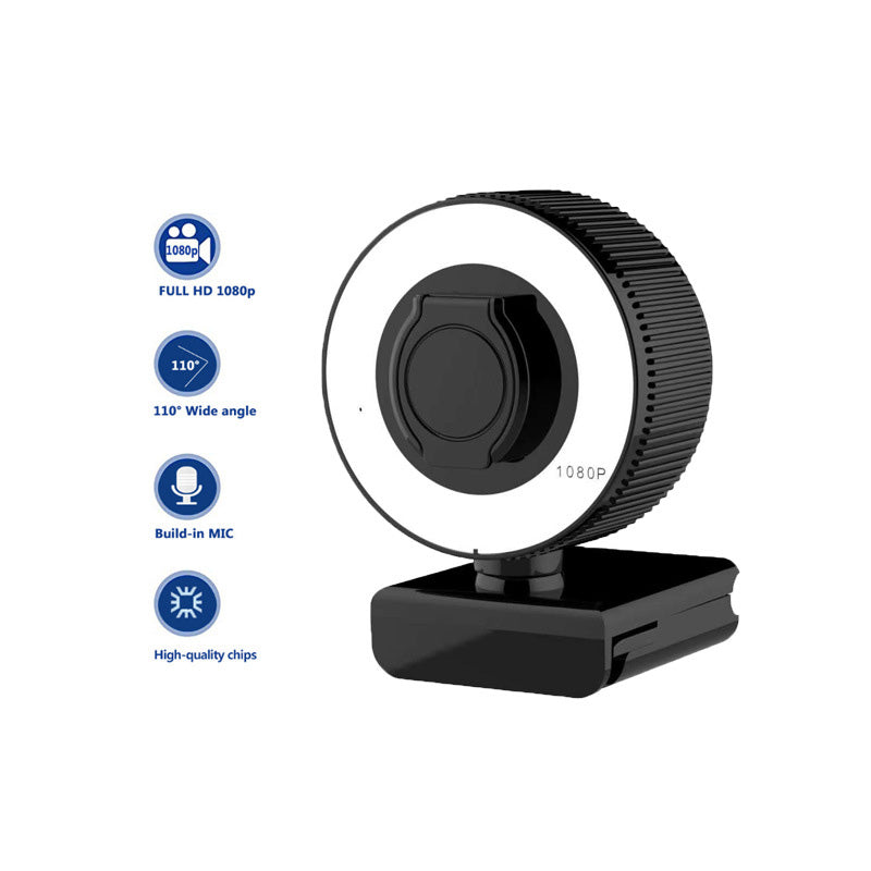 Gizlux 1080p HD webcam with ring light - image 5