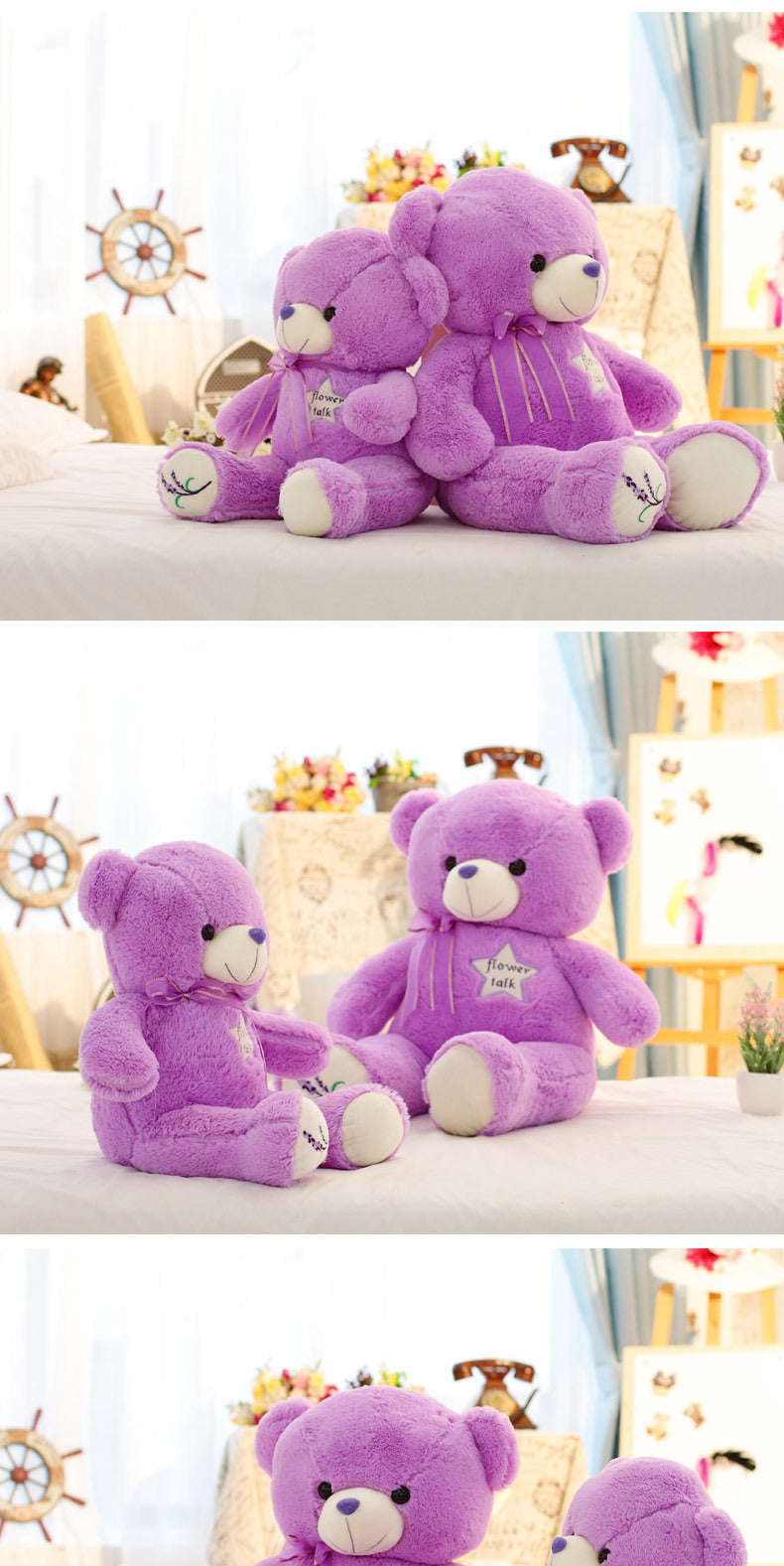 Gizlux lavender-scented purple teddy bear - image 2