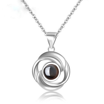 Gizlux "i love you" projection rose necklace (925 silver) - image 1