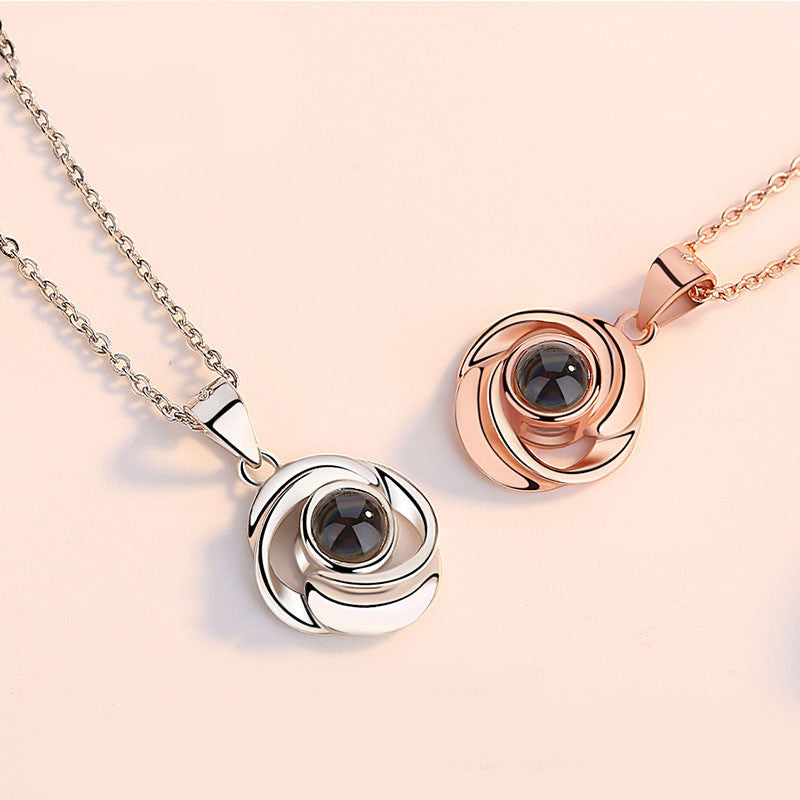 Gizlux "i love you" projection rose necklace (925 silver) - image 4