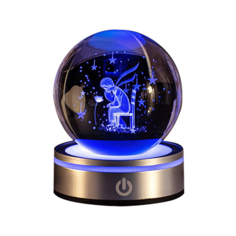 Gizlux Crystal 3D engraved luminous night light ball - image 6