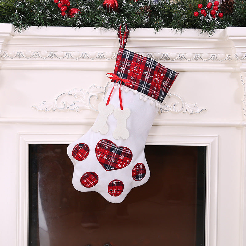 Gizlux paw print pet Christmas stocking - image 3