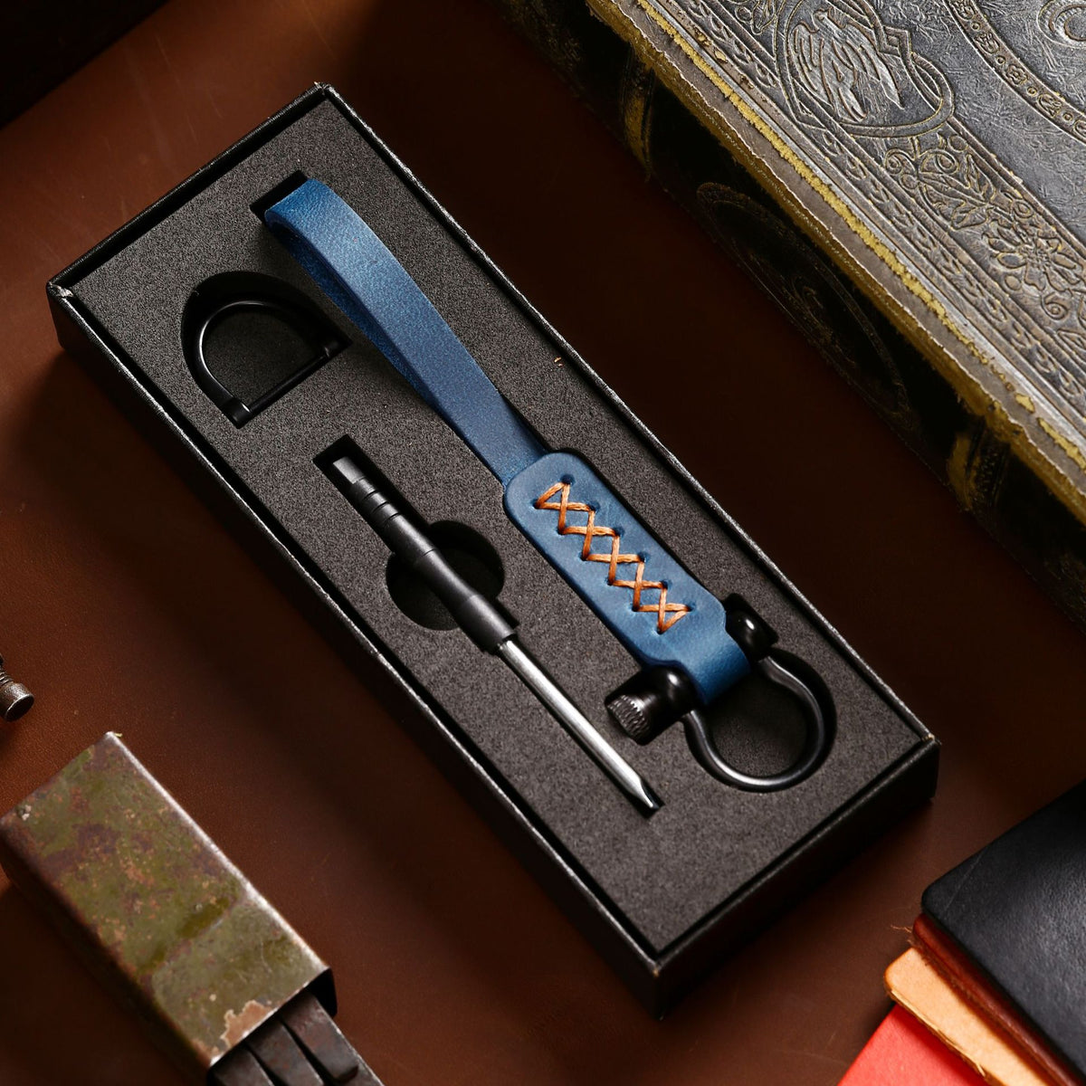 Gizlux leather car key lanyard with gift box - image 3