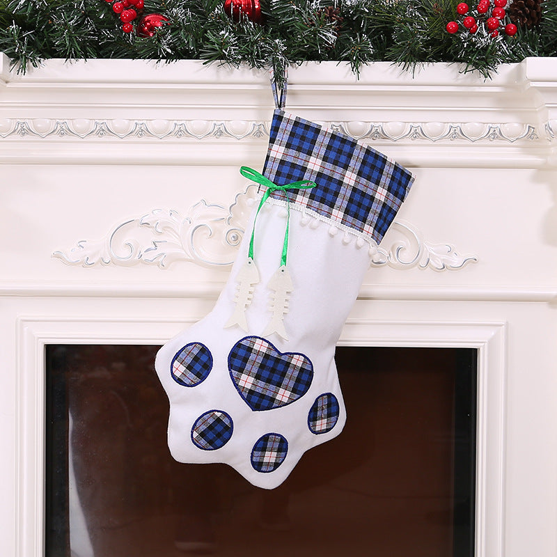 Gizlux paw print pet Christmas stocking - image 4