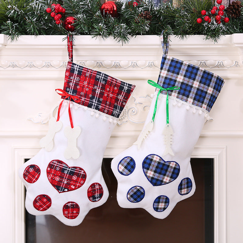 Gizlux paw print pet Christmas stocking - image 7