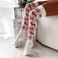 Gizlux reindeer knit Christmas thigh-high socks - image 3