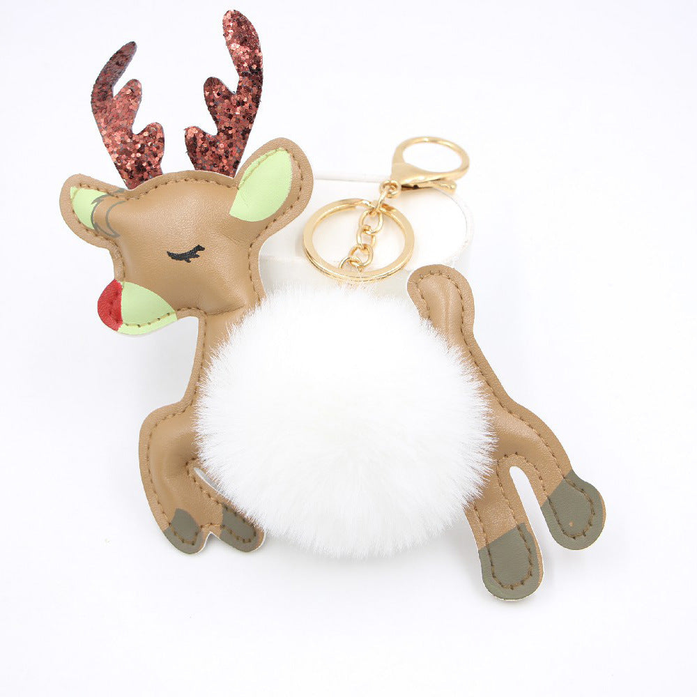 Gizlux reindeer pom-pom keychain bag charm - image 8