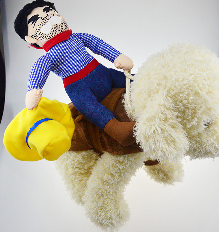 Gizlux cowboy and Santa rider dog costume - image 4