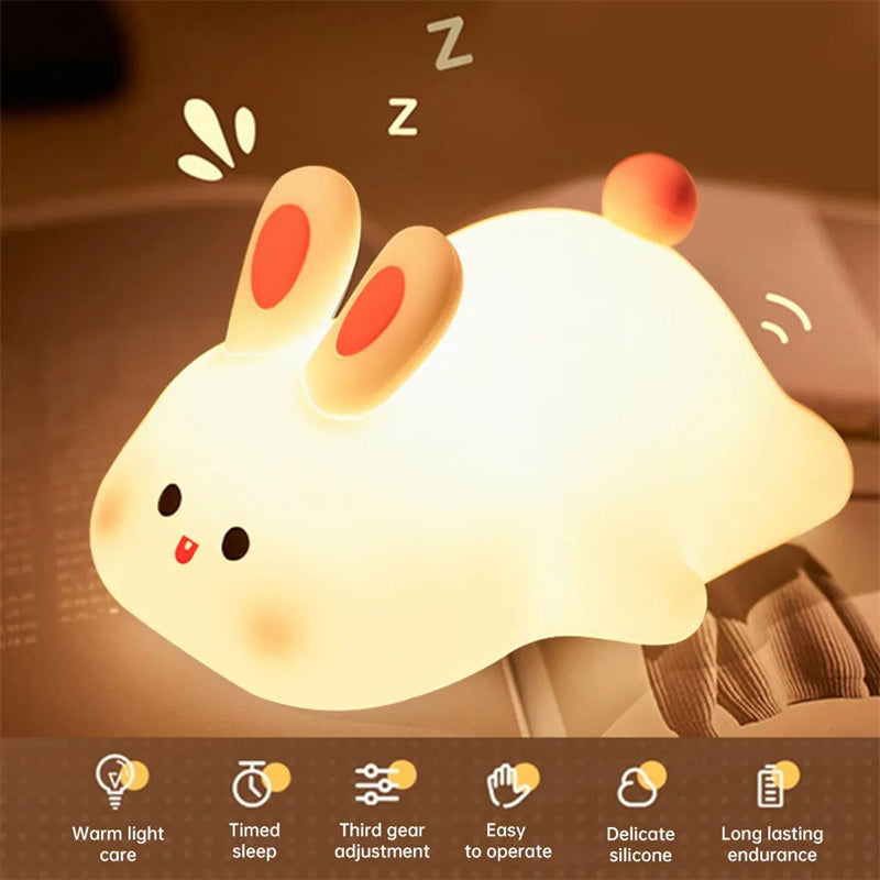 Gizlux squishy bunny silicone night light - image 4