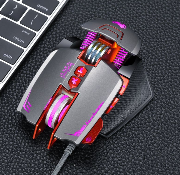 Gizlux Raptor RGB gaming mouse with adjustable weights - image 1