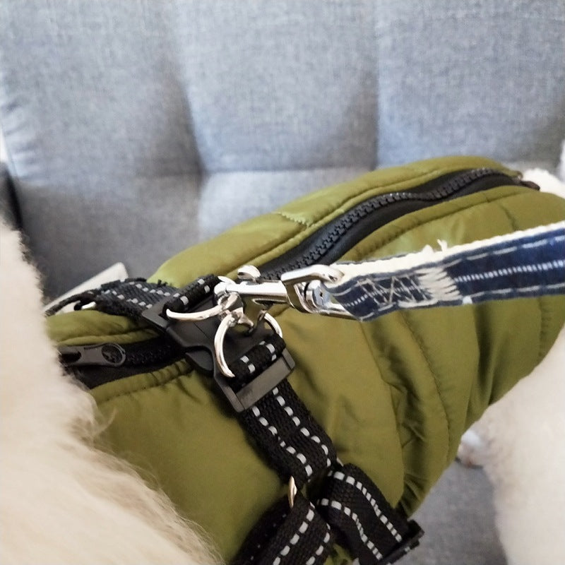 Gizlux waterproof dog winter coat with harness - image 3