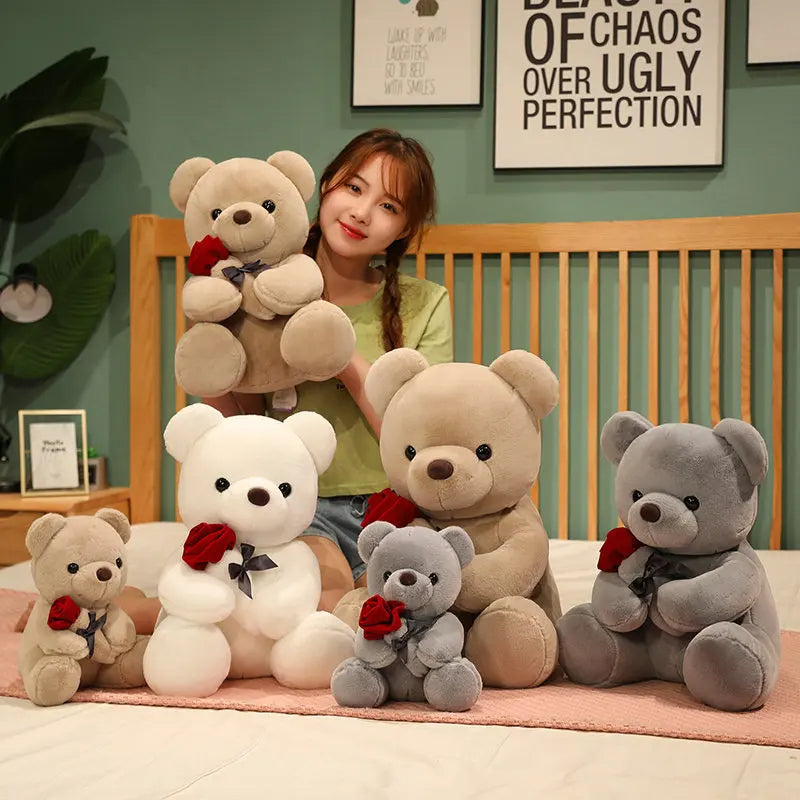 Gizlux teddy bear with rose plush (25 cm) - image 7