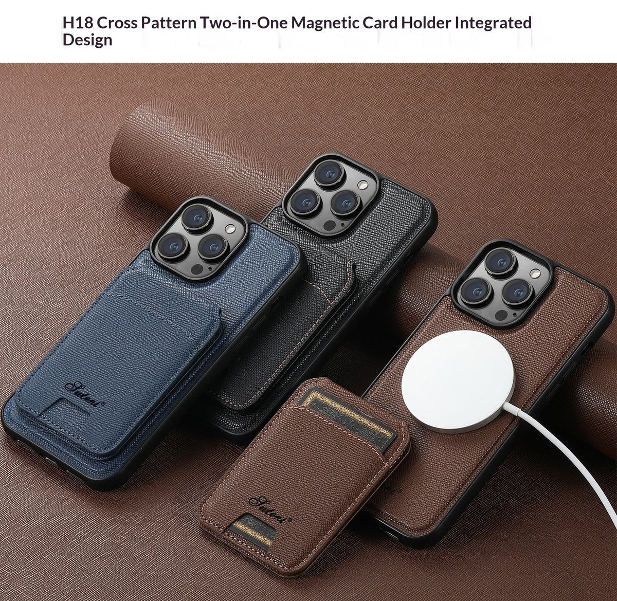 Gizlux Heritage Leather-Look Case and Magnetic Wallet for iPhone 17 series - image 2