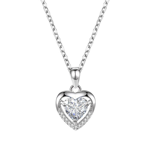 Gizlux heart crystal pendant necklace - image 1