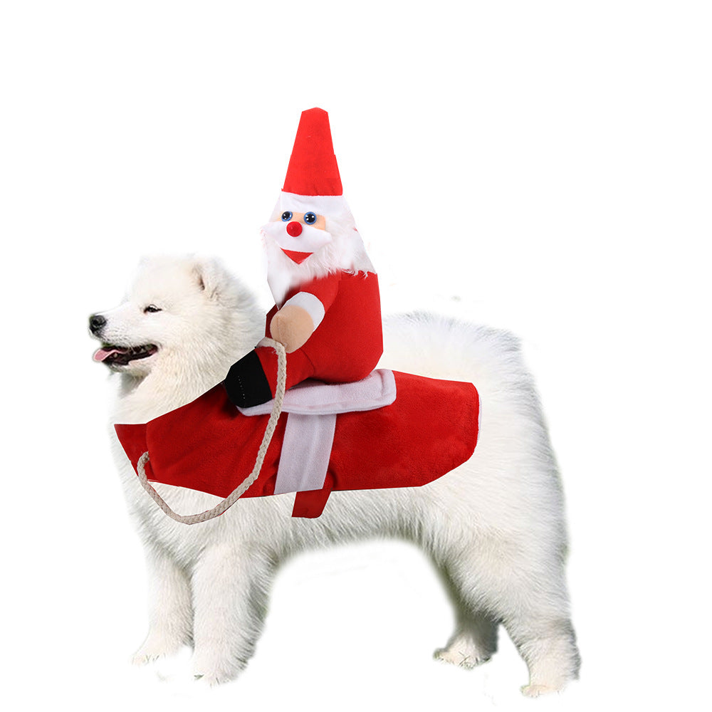 Gizlux cowboy and Santa rider dog costume - image 2