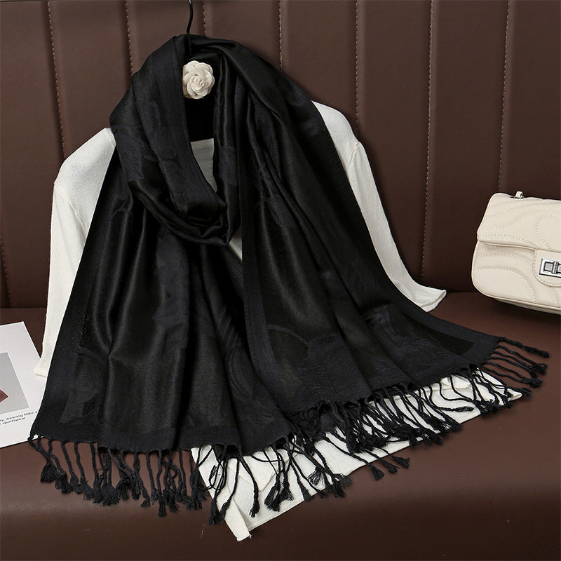 Gizlux jacquard pashmina-style shawl - image 12