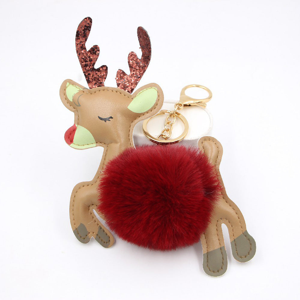 Gizlux reindeer pom-pom keychain bag charm - image 11