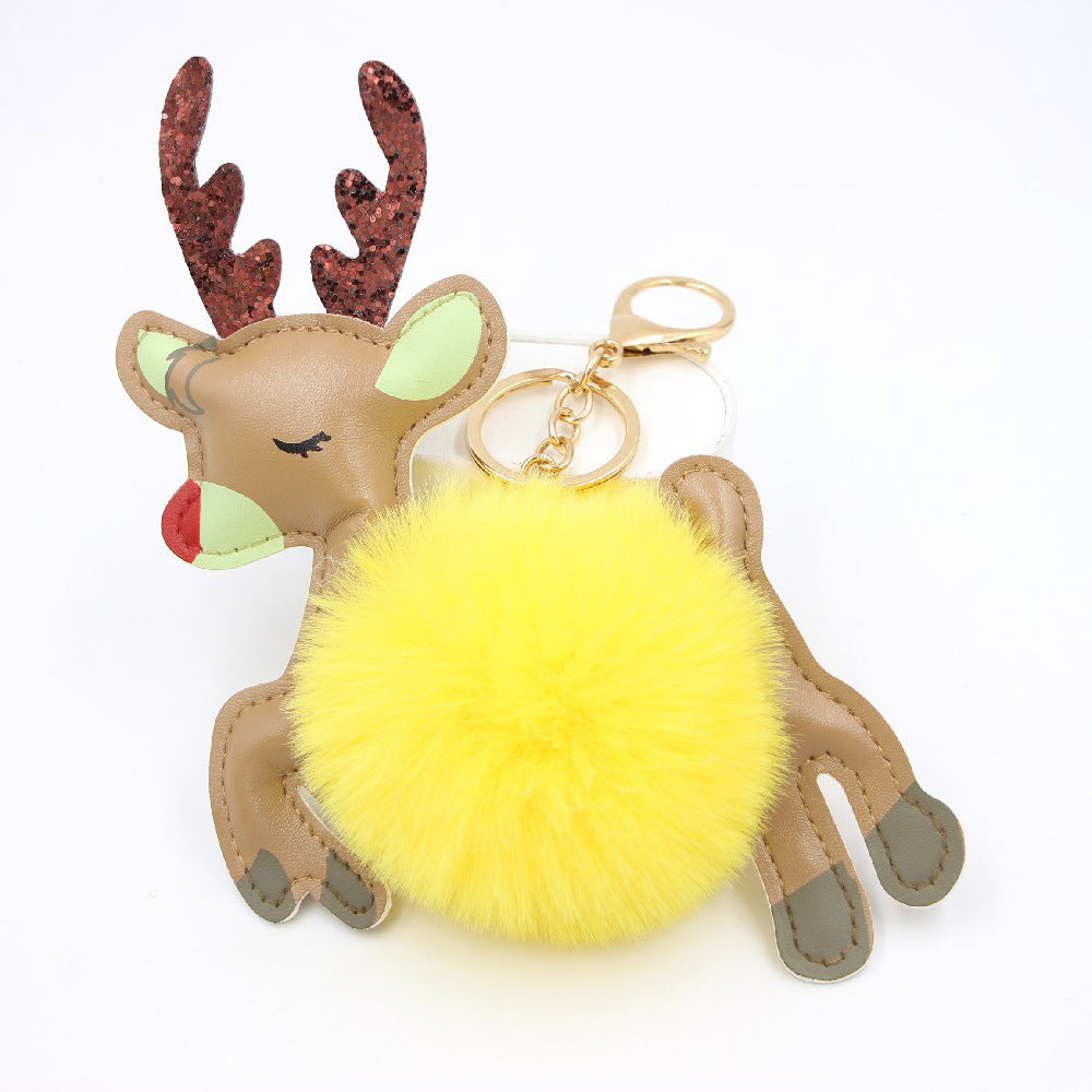 Gizlux reindeer pom-pom keychain bag charm - image 9