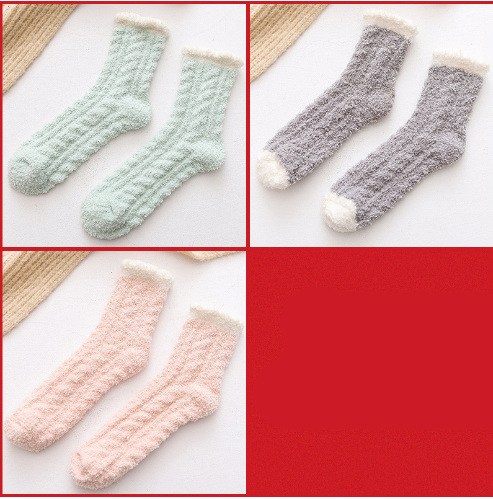 Gizlux fuzzy coral fleece socks - image 7