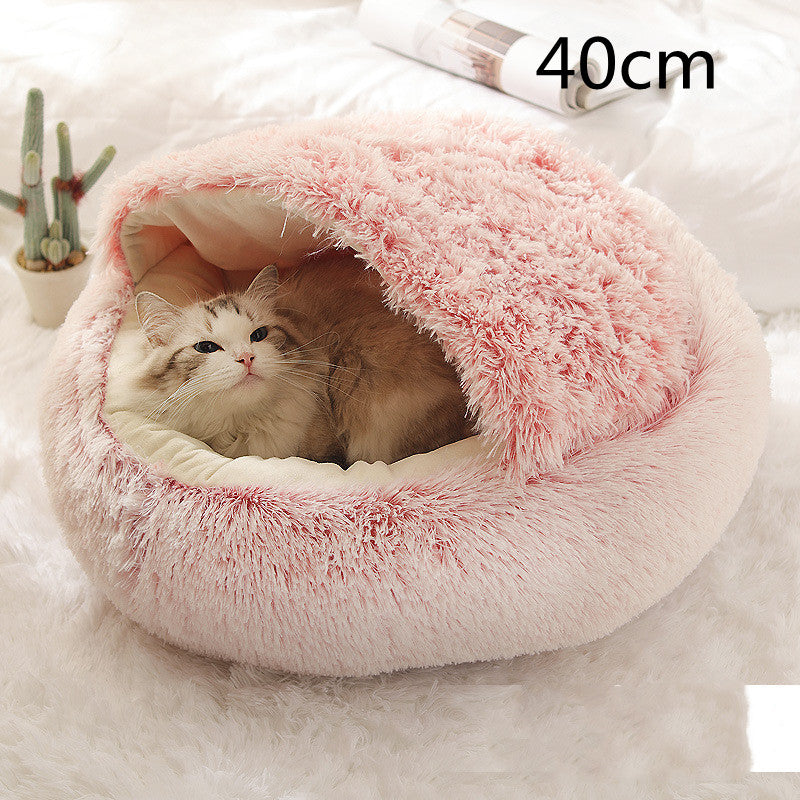 Gizlux round plush pet bed & house (40cm) - image 7