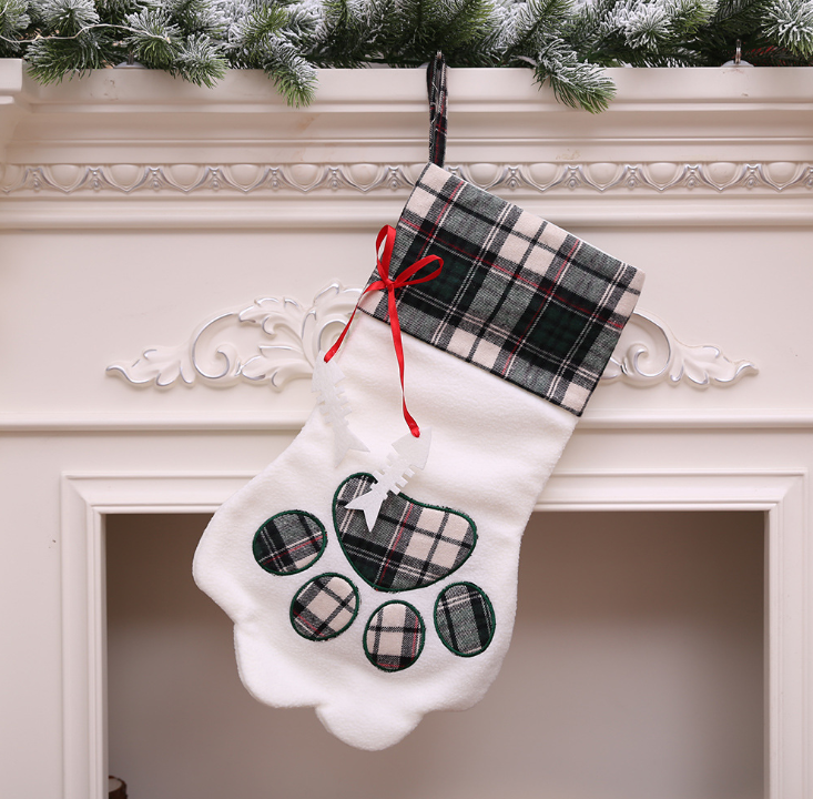 Gizlux paw print pet Christmas stocking - image 2