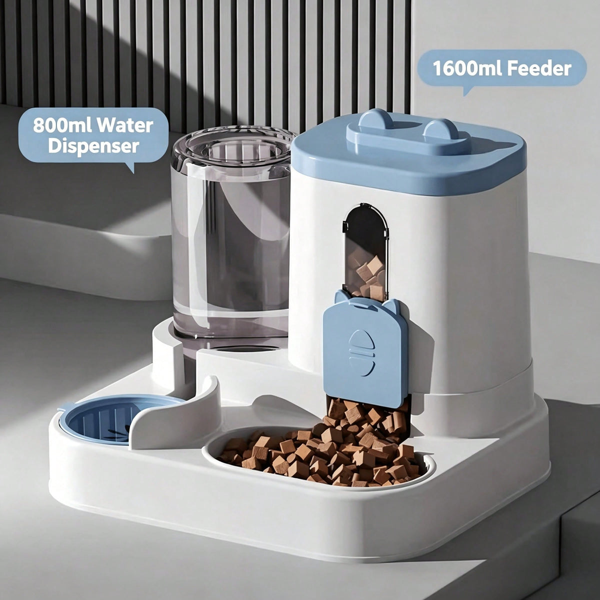 Gizlux Kitty 2-in-1 gravity pet food and water feeder - image 1