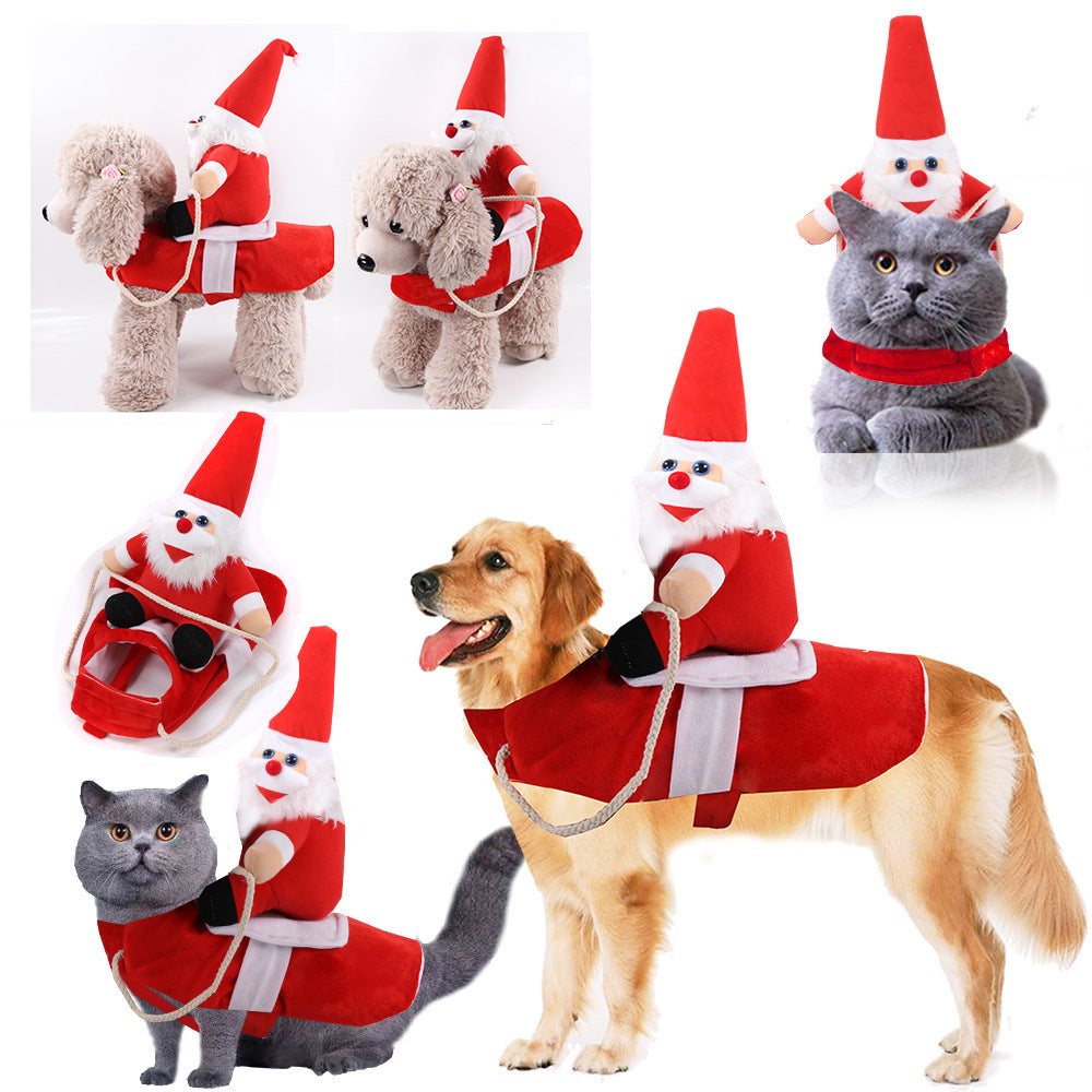 Gizlux cowboy and Santa rider dog costume - image 8