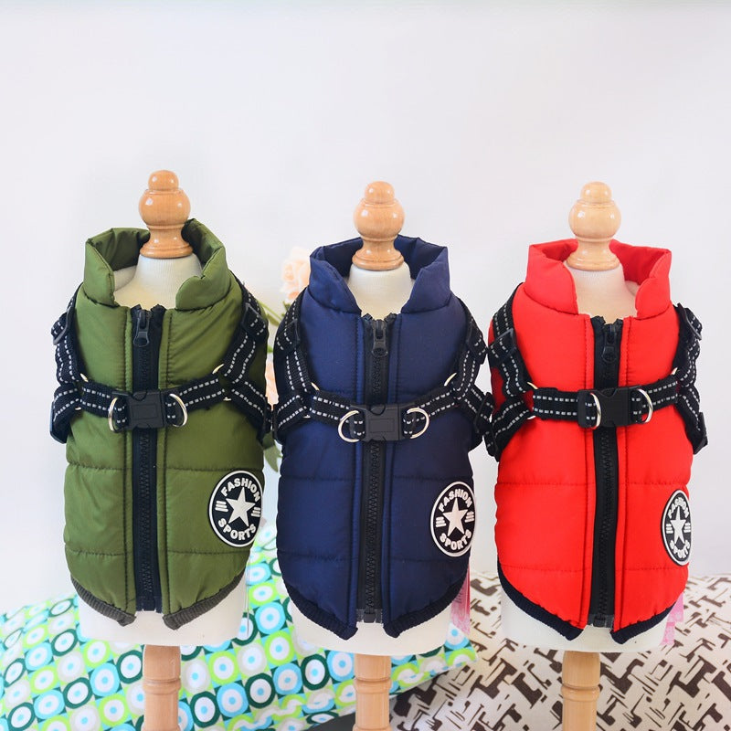Gizlux waterproof dog winter coat with harness - image 5