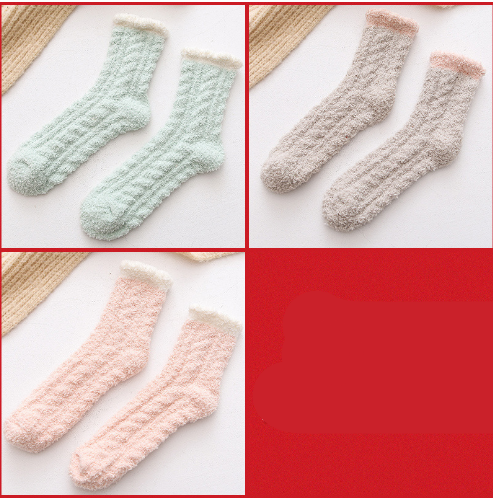 Gizlux fuzzy coral fleece socks - image 1