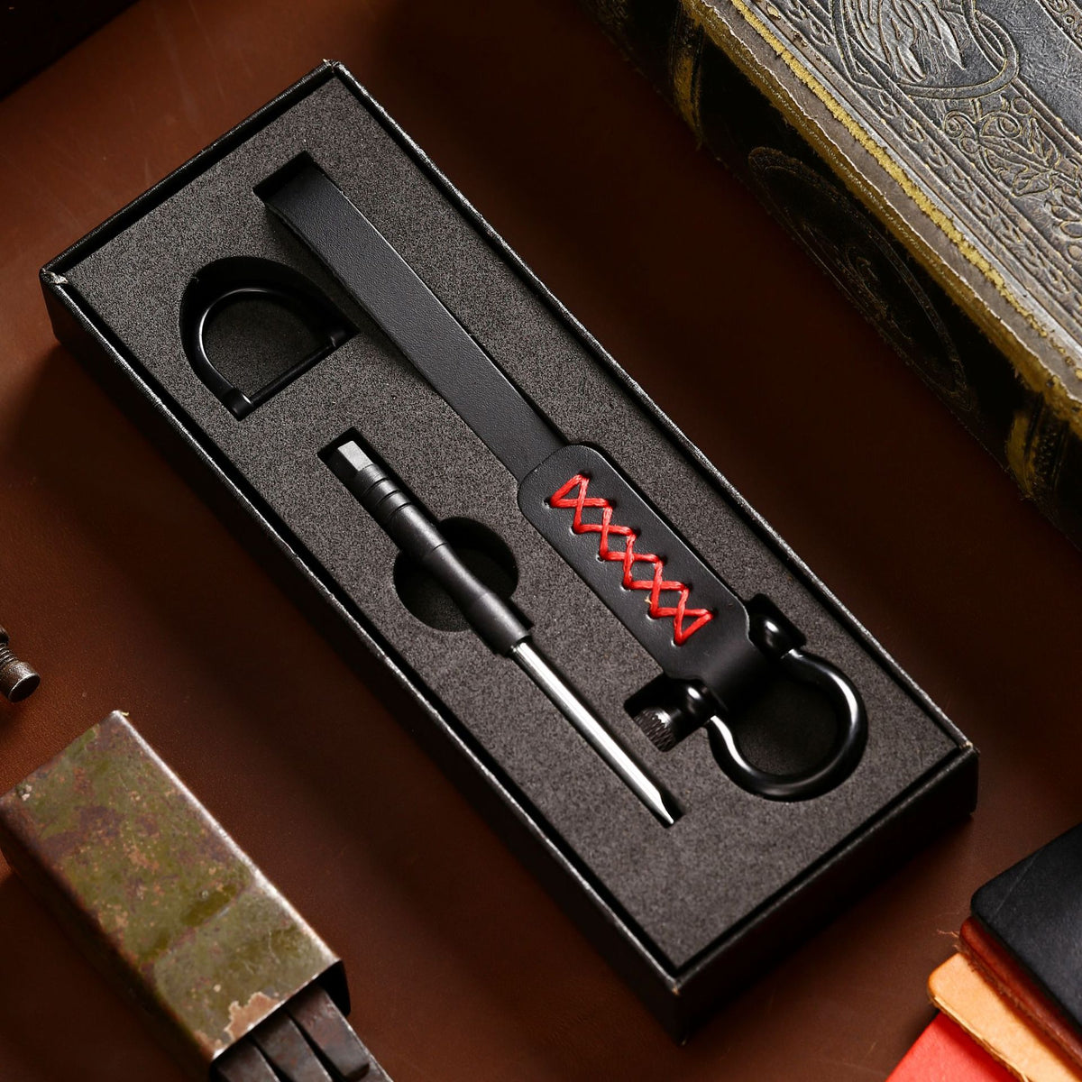 Gizlux leather car key lanyard with gift box - image 6