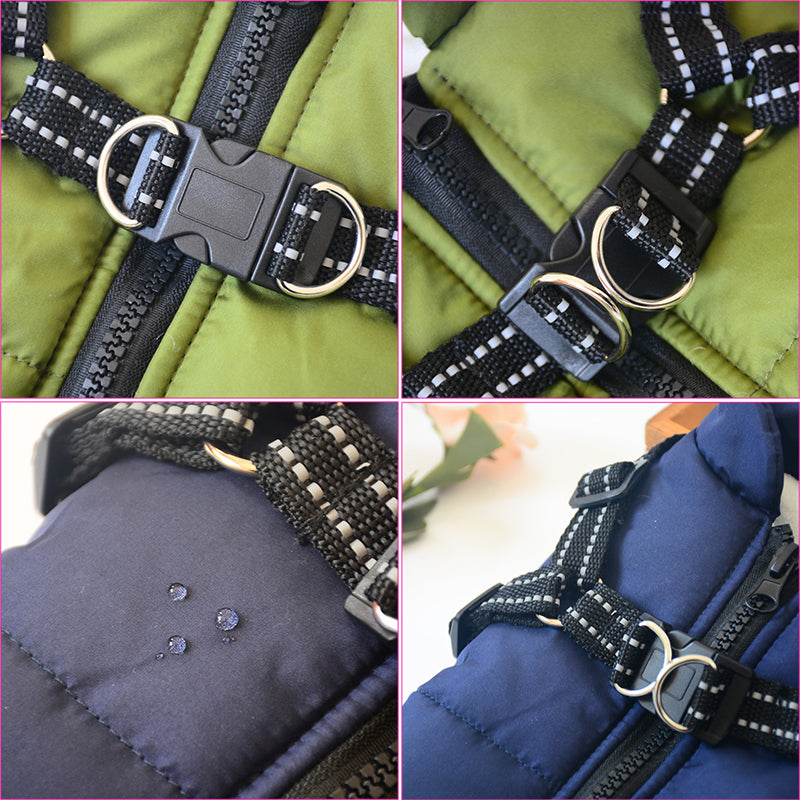 Gizlux waterproof dog winter coat with harness - image 10